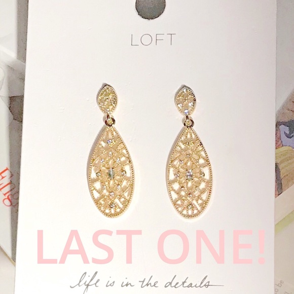 Loft Gold Tone Post Earrings - Picture 4 of 6